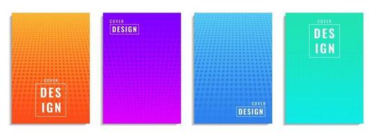 Minimal cover design. Colorful halftone dot shape vector