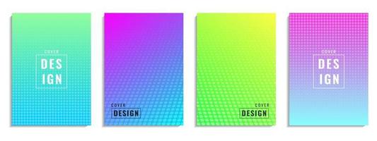 Minimal cover design. Colorful halftone dot shape vector