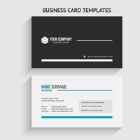 Simple Business Card Template. Stationery Design, Flat Design, Print Template, Vector illustration.