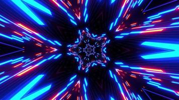 Blue Red Pink Purple Futuristic Neon Lines Rotating video