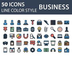 Set of Business icon in line and fill style isolated on white background. for your web site design, logo, app, UI. Vector graphics illustration and editable stroke. EPS 10.