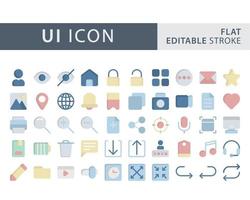 conjunto de conjunto de iconos de interfaz de usuario vector