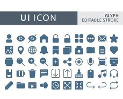 conjunto de conjunto de iconos de interfaz de usuario vector