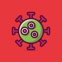 Ilustración de icono de vector de virus