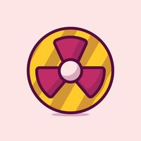 Radiation Vector Icon Illustration. Flat Cartoon Style Suitable for Web Landing Page, Banner, Sticker, Background.