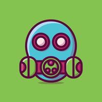 Mask Vector Icon Illustration. Flat Cartoon Style Suitable for Web Landing Page, Banner, Sticker, Background.