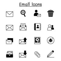 Email icon set vector illustration graphic design