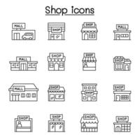 Set of shop line icons. vector
