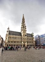 BRUSSELS, BELGIUM - JULY 13, 2014. Houses of the famous Grand Place photo