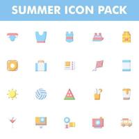 Summer icon pack on white background vector