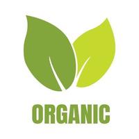Leaf logo organic Label eco icon vector isolated background.