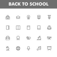 Education icon pack isolated on white background. for your web site design, logo, app, UI. Vector graphics illustration and editable stroke. EPS 10.