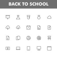 Education icon pack isolated on white background. for your web site design, logo, app, UI. Vector graphics illustration and editable stroke. EPS 10.