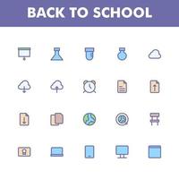 Education icon pack isolated on white background. for your web site design, logo, app, UI. Vector graphics illustration and editable stroke. EPS 10.