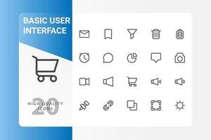 User Interface icon pack isolated on white background. for your web site design, logo, app, UI. Vector graphics illustration and editable stroke. EPS 10.