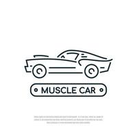 Muscle car line icon. Car symbol. Liner style.