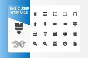 paquete de iconos de interfaz de usuario aislado sobre fondo blanco. para el diseño de su sitio web, logotipo, aplicación, interfaz de usuario. Ilustración de gráficos vectoriales y trazo editable. eps 10. vector