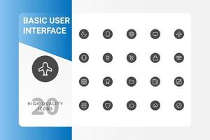 paquete de iconos de interfaz de usuario aislado sobre fondo blanco. para el diseño de su sitio web, logotipo, aplicación, interfaz de usuario. Ilustración de gráficos vectoriales y trazo editable. eps 10. vector