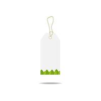 Label tag paper white blank isolated on white background. vector