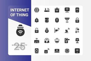 Internet of things icon pack on white background vector