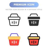 icono de canasta para el diseño de su sitio web, logotipo, aplicación, interfaz de usuario. Ilustración de gráficos vectoriales y trazo editable. diseño de icono eps 10. vector