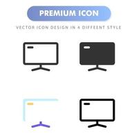 icono de Smart TV para el diseño de su sitio web, logotipo, aplicación, interfaz de usuario. Ilustración de gráficos vectoriales y trazo editable. diseño de icono eps 10. vector