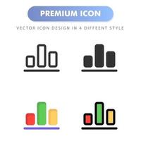 icono de gráfico para el diseño de su sitio web, logotipo, aplicación, interfaz de usuario. Ilustración de gráficos vectoriales y trazo editable. diseño de icono eps 10. vector