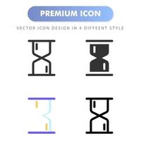 icono de reloj de arena para el diseño de su sitio web, logotipo, aplicación, interfaz de usuario. Ilustración de gráficos vectoriales y trazo editable. diseño de icono eps 10. vector