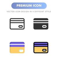 icono de tarjeta de crédito para el diseño de su sitio web, logotipo, aplicación, interfaz de usuario. Ilustración de gráficos vectoriales y trazo editable. diseño de icono eps 10. vector