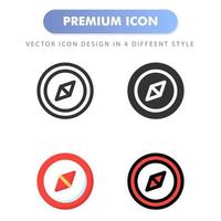 icono de brújula para el diseño de su sitio web, logotipo, aplicación, interfaz de usuario. Ilustración de gráficos vectoriales y trazo editable. diseño de icono eps 10. vector