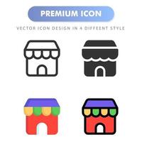 icono de tienda para el diseño de su sitio web, logotipo, aplicación, interfaz de usuario. Ilustración de gráficos vectoriales y trazo editable. diseño de icono eps 10. vector