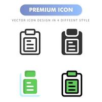 icono de nota para el diseño de su sitio web, logotipo, aplicación, interfaz de usuario. Ilustración de gráficos vectoriales y trazo editable. diseño de icono eps 10. vector