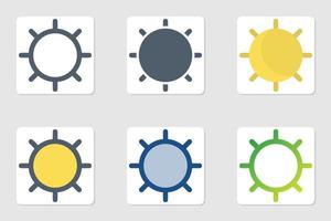 sun icon in isolated on white background. for your web site design, logo, app, UI. Vector graphics illustration and editable stroke. EPS 10.