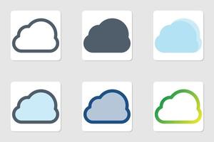 cloud icon in isolated on white background. for your web site design, logo, app, UI. Vector graphics illustration and editable stroke. EPS 10.