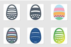 icono de huevo de Pascua en aislado sobre fondo blanco. para el diseño de su sitio web, logotipo, aplicación, interfaz de usuario. Ilustración de gráficos vectoriales y trazo editable. eps 10. vector