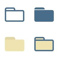 folder icon in isolated on white background. for your web site design, logo, app, UI. Vector graphics illustration and editable stroke. EPS 10.