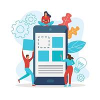 Mobile application development vector