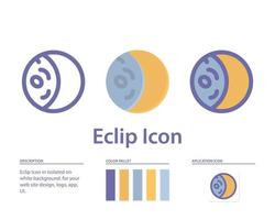 icono de eclipse en aislado sobre fondo blanco. para el diseño de su sitio web, logotipo, aplicación, interfaz de usuario. Ilustración de gráficos vectoriales y trazo editable. eps 10. vector