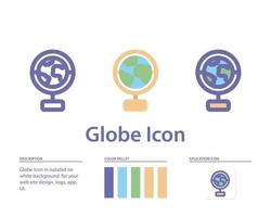 globe icon in isolated on white background. for your web site design, logo, app, UI. Vector graphics illustration and editable stroke. EPS 10.