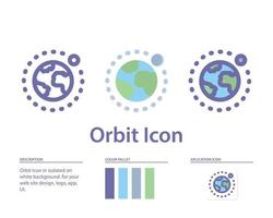 orbit moon icon in isolated on white background. for your web site design, logo, app, UI. Vector graphics illustration and editable stroke. EPS 10.