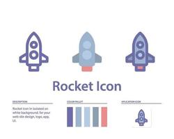 rocket icon in isolated on white background. for your web site design, logo, app, UI. Vector graphics illustration and editable stroke. EPS 10.