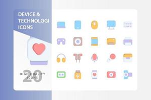 paquete de iconos de dispositivo y tecnología vector