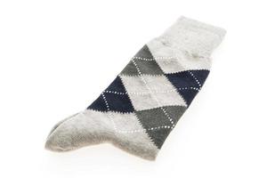 Socks on white background photo