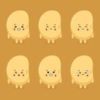 Cute Soy Character with Various Expressions vector