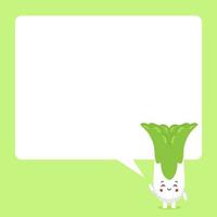 Cute Chinese Cabbage with Speech Bubbles vector