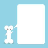 Cute Bone with Speech Bubbles vector