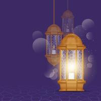 Ramadan kareem background in realistic style vector