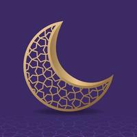 Ramadan kareem background with moon vector