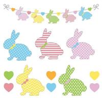 Garland of colorful rabbits vector