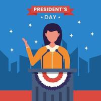 United states of america, president's day concept vector